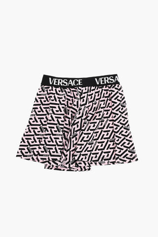 Wide-leg LA GRECA Shorts with Logoed Waistband