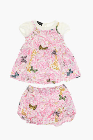 Flared Dress with BUTTERFLY BAROCCO Motif