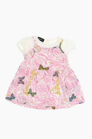 Flared Dress with BUTTERFLY BAROCCO Motif