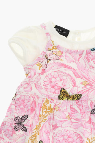 Flared Dress with BUTTERFLY BAROCCO Motif