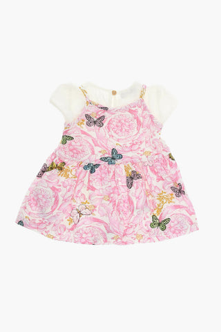 Flared Dress with BUTTERFLY BAROCCO Motif