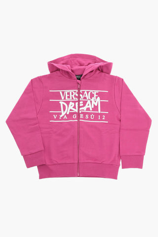 Hoodie Sweatshirt with DREAM Print and Zipped Fastening