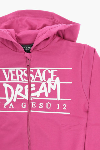 Hoodie Sweatshirt with DREAM Print and Zipped Fastening