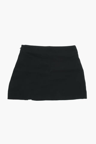 Miniskirt with Side Vent and Multicolored Buttons
