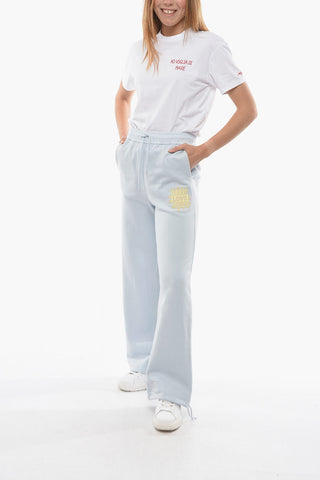 Drawstring Waist Sweatpants with Love Club Embroidery