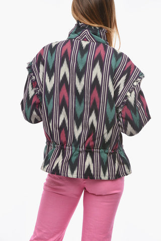 ETOILE Fringed LEXINE Jacket with Ikat Pattern