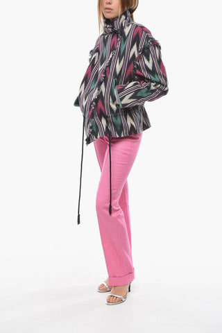 ETOILE Fringed LEXINE Jacket with Ikat Pattern