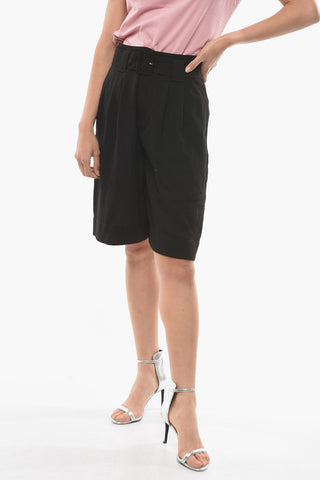 double Pleat Shorts with Belt
