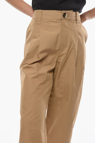 High-Waist Double Pleat Pants