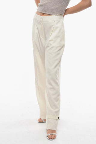 Single Pleat LOGAN Pants with Straps on the Ankle