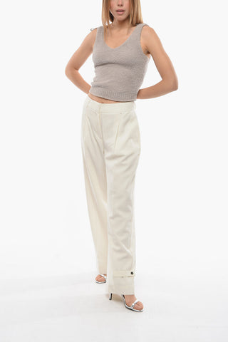 Single Pleat LOGAN Pants with Straps on the Ankle