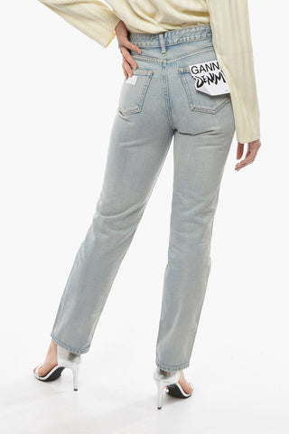 High Waist Straight Leg Jeans 17cm