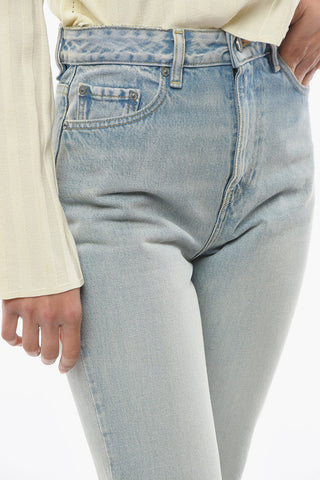 High Waist Straight Leg Jeans 17cm