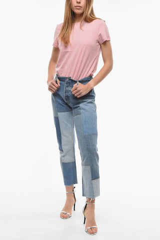 LEVIS Jeans Cropped 70' Patchwork ad Orlo Sfrangiato 18cm