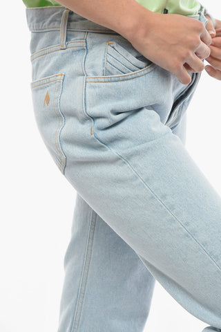 Jeans Regular Fit con Cuciture a Vista 19cm