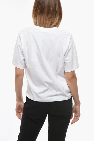 BIRGER CHRISTENSEN T-Shirt ASTER Girocollo con Ricamo Frontale