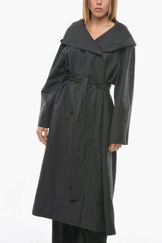 Double-breasted AUGUST Wool Coat with Hood