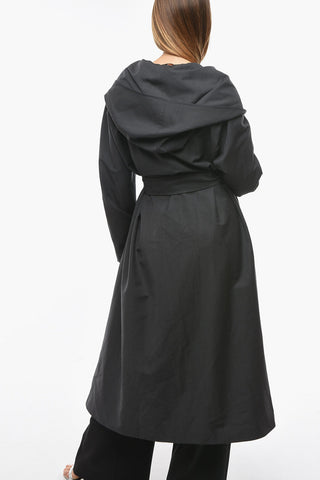 Double-breasted AUGUST Wool Coat with Hood