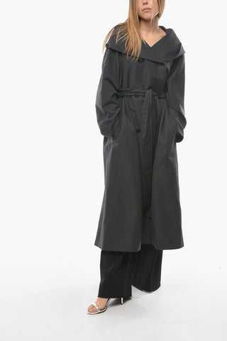 Double-breasted AUGUST Wool Coat with Hood
