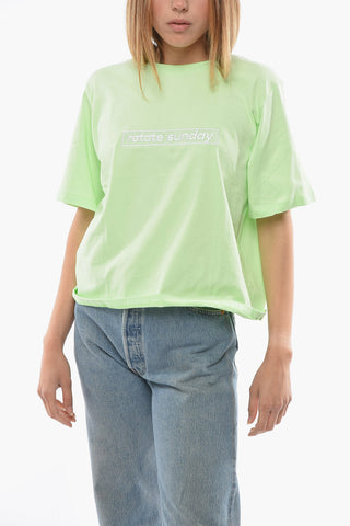 BIRGER CHRISTENSEN Crew-neck ASTER T-Shirt with Front Embroidery