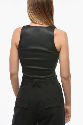 Top in maglia Stretch con Scollo Rotondo