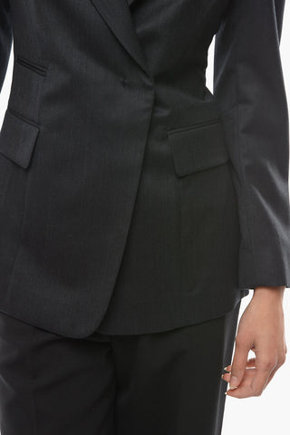 Blazer Doppiopetto in Lana con Revers a Lancia