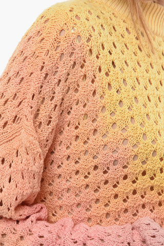 Maglia Traforata Effetto Sfumato