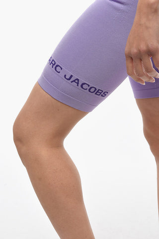 Shorts Ciclista in Tinta Unita con Logo Ricamato