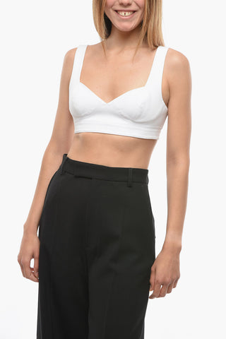 Twill Cotton Bustier Top