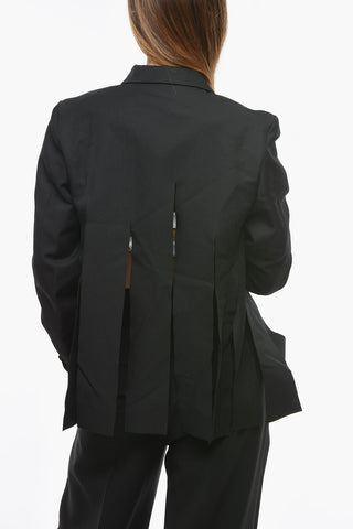 Fringed Design Single-breasted Blazer