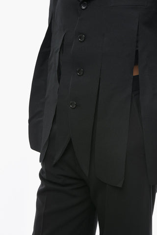 Fringed Design Single-breasted Blazer