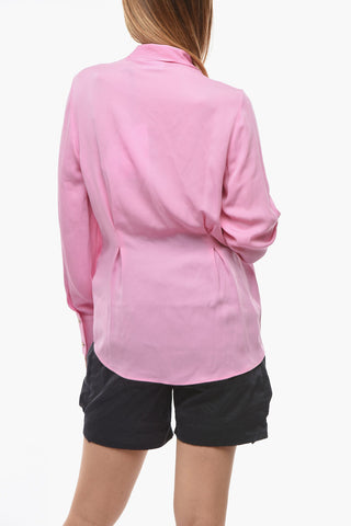 Silk Tie Neck Shirt