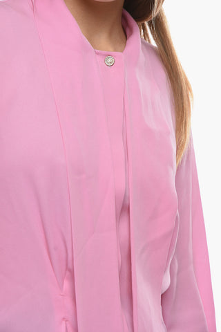 Silk Tie Neck Shirt
