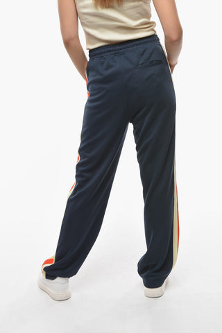 Logo Embroidered Joggers with Contrasting Side Bands