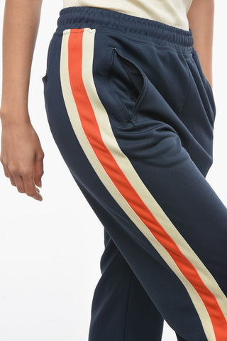Logo Embroidered Joggers with Contrasting Side Bands