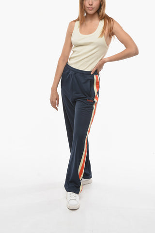 Logo Embroidered Joggers with Contrasting Side Bands