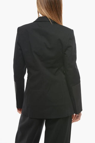 Denim 1 Button Blazer with Waxed Insert