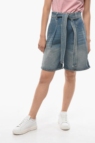 Single Pleat DEMETRA Shortswith Belt