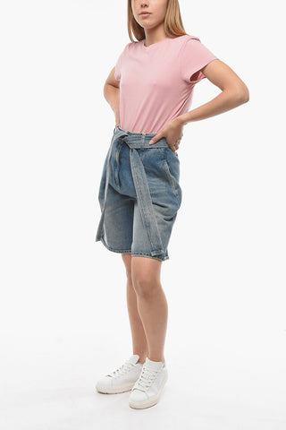 Single Pleat DEMETRA Shortswith Belt