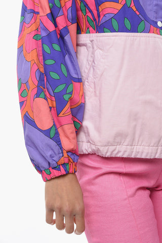 LIZZIP Patchwork Jacket with 80's Years Graffiti Pattern