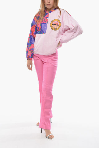 LIZZIP Patchwork Jacket with 80's Years Graffiti Pattern