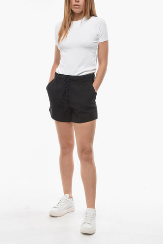 High Waist Cotton Shotrs With 3 Pockets