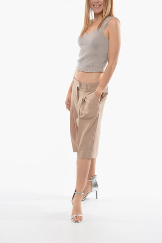 Low Waist Double Pleat PRINCE Shorts