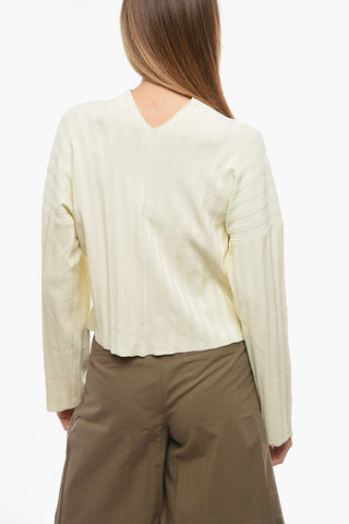 V-Neck Ribbed Sweater
