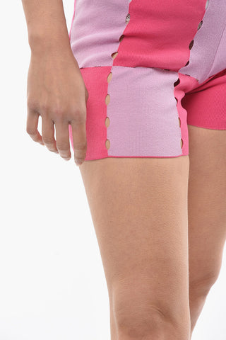 Openwork LE SHORT GELATO Shorts with Check Pattern