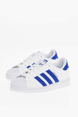 Lace-up SUPERSTAR Sneakers with Side Stripes