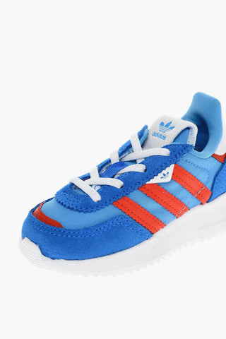 Lace-up RETROPY F2 Sneakers with Side Stripes