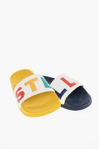 Slides in Gomma con Logo Multicolor in Rilievo