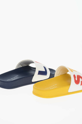 Slides in Gomma con Logo Multicolor in Rilievo