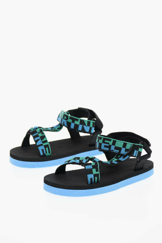 Logoed Sandals with Touch Strap Fastening